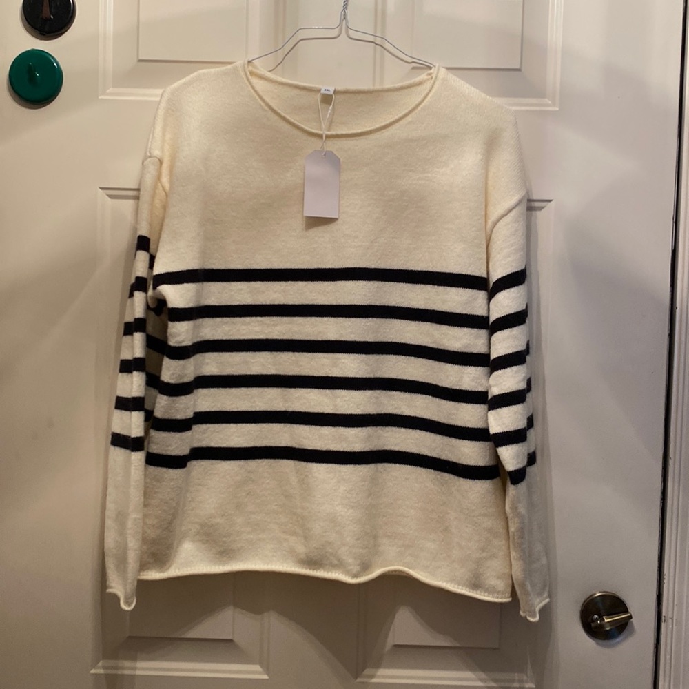 NWT Black and White Sweater